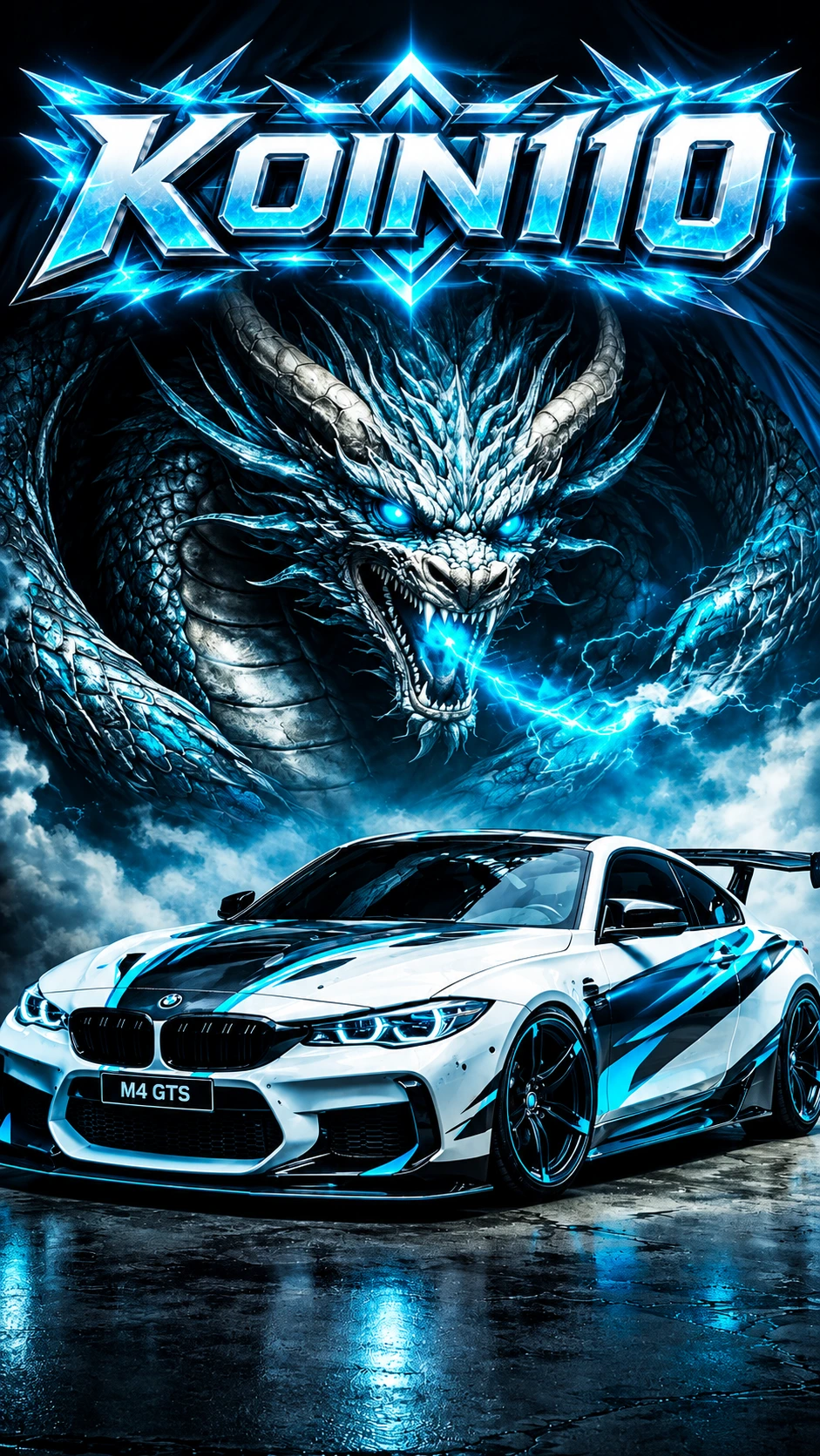 Ilustrasi platform game online modern dengan nuansa digital Asia untuk KOIN110